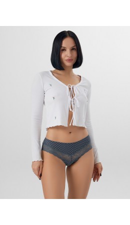 Трусы мелкий узор на сером