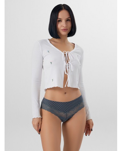 Трусы мелкий узор на сером