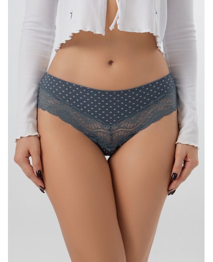 Трусы мелкий узор на сером