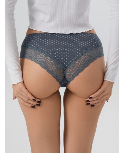 Трусы мелкий узор на сером