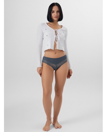 Трусы мелкий узор на сером