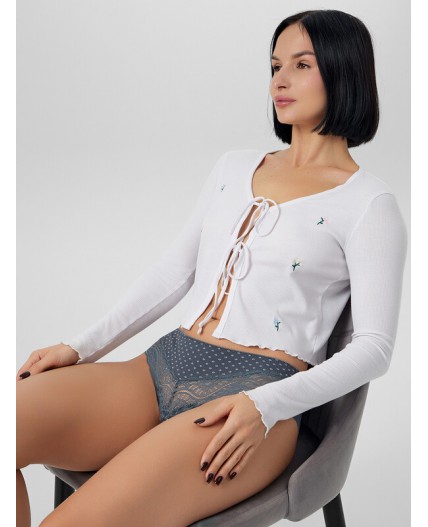 Трусы мелкий узор на сером