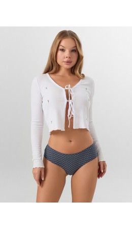 Трусы мелкий узор на сером