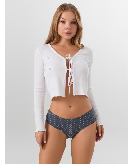 Трусы мелкий узор на сером