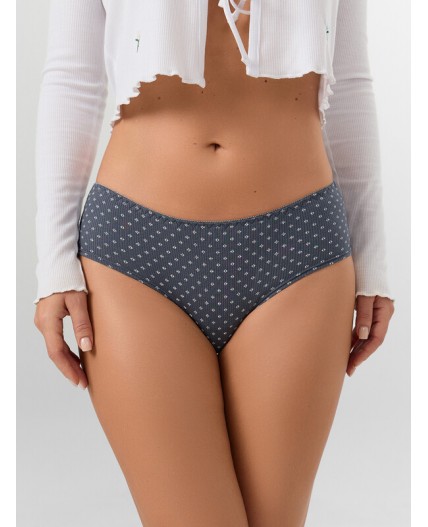 Трусы мелкий узор на сером