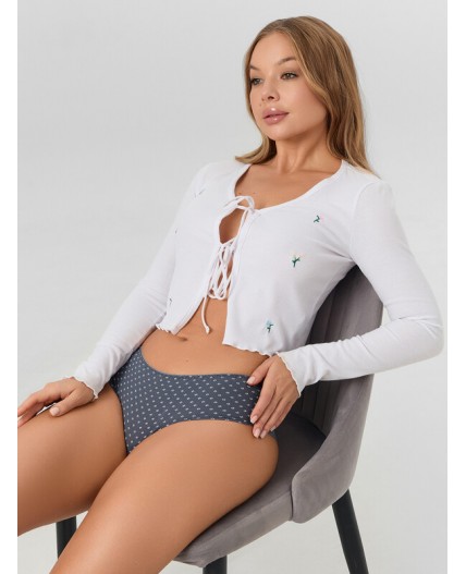 Трусы мелкий узор на сером