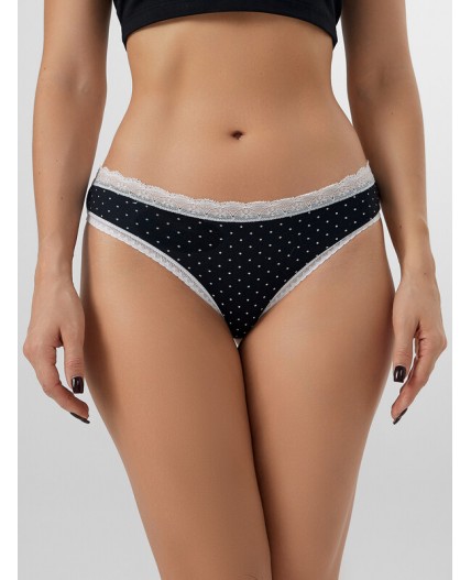 Трусы горошек на черном