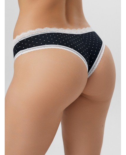 Трусы горошек на черном