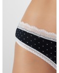 Трусы горошек на черном