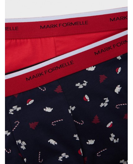 Трусы НГ набивка на т.синем +красный