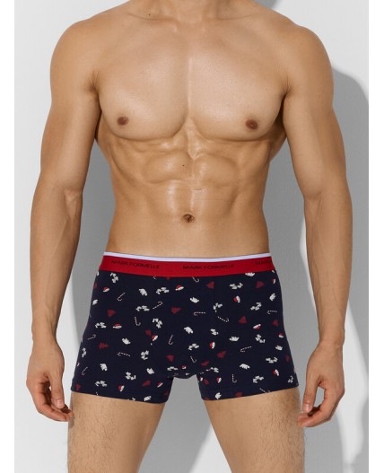 Трусы НГ набивка на т.синем +красный