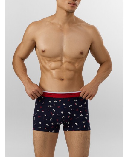 Трусы НГ набивка на т.синем +красный