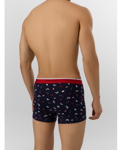 Трусы НГ набивка на т.синем +красный