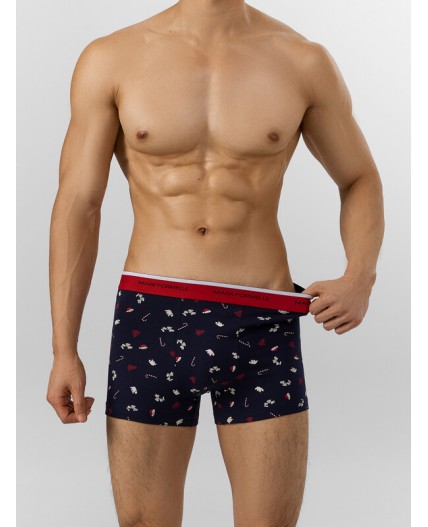 Трусы НГ набивка на т.синем +красный