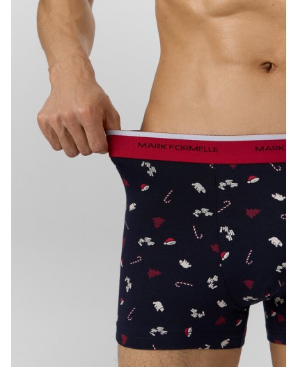 Трусы НГ набивка на т.синем +красный