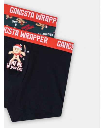 Трусы черный +пряники на т.изумрудном