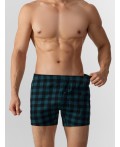 Трусы черная клетка на зеленом