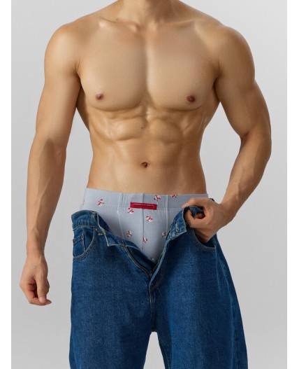 Трусы снеговики на сером