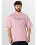 Футболка пыльный розовый +печать