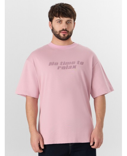 Футболка пыльный розовый +печать
