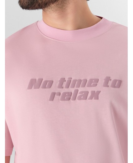 Футболка пыльный розовый +печать