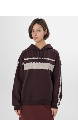 Худи коричневый +печать