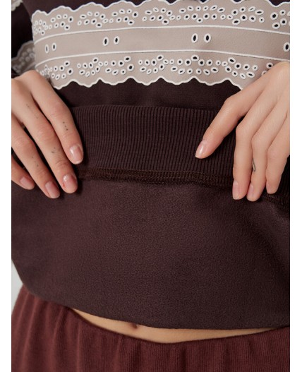 Худи коричневый +печать