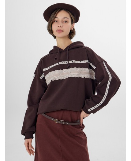 Худи коричневый +печать