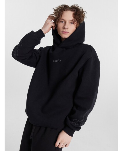 Худи черный +печать