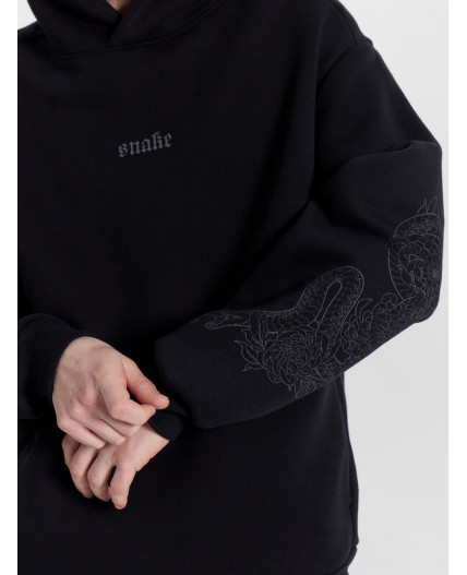 Худи черный +печать