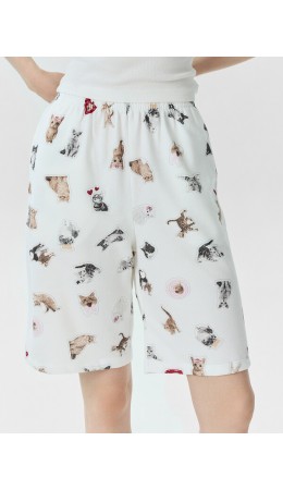 Шорты котики на белом