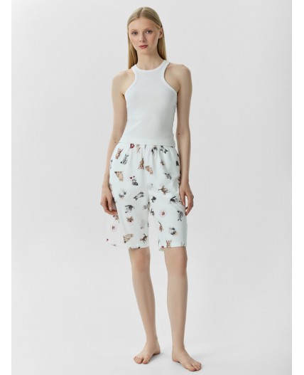 Шорты котики на белом