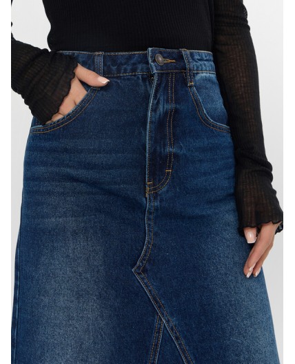 Юбка темно -синий