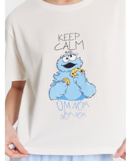 Комплект св.молочный +голубой +печать