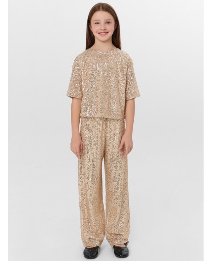 Блузка золотистые пайетки