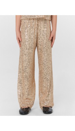 Брюки золотистые пайетки