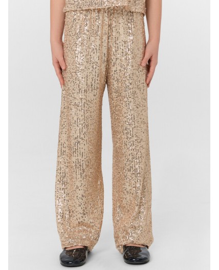 Брюки золотистые пайетки