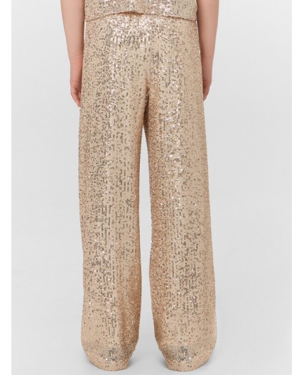 Брюки золотистые пайетки