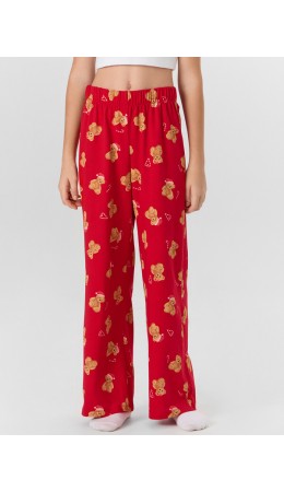 Брюки НГ медвежата на красном
