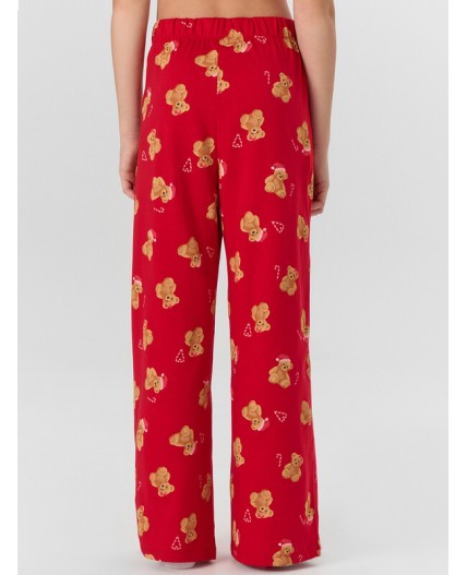 Брюки НГ медвежата на красном
