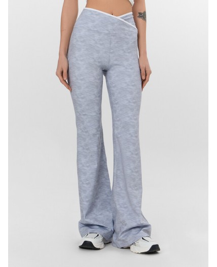 Брюки серый меланж +печать