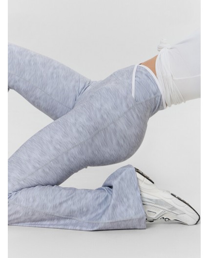 Брюки серый меланж +печать