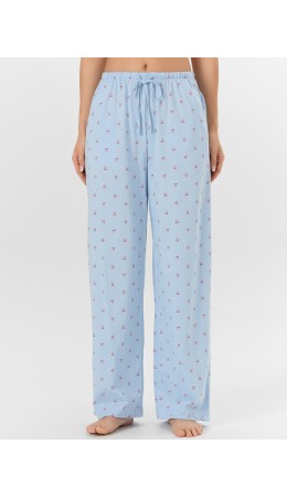 Брюки бантики на голубом