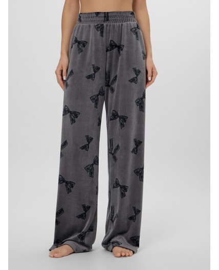 Брюки бантики на сером