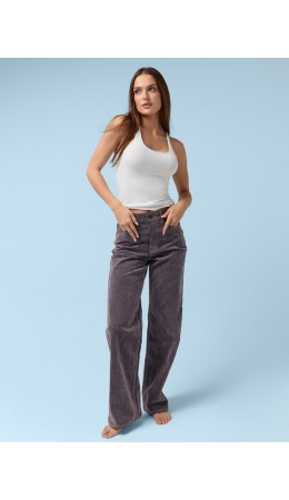 Джинсы пыльный розовый