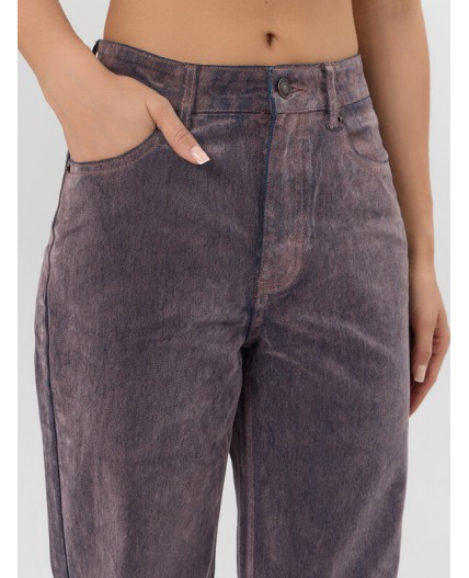 Джинсы пыльный розовый