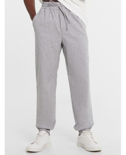 Брюки двухцветный серый