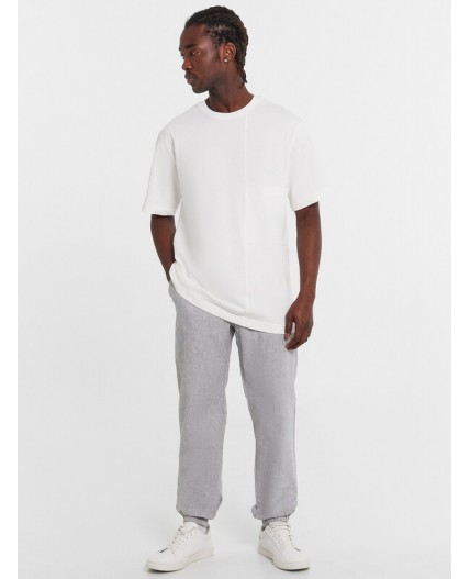 Брюки двухцветный серый