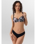 Бюстгальтер цветы на черном