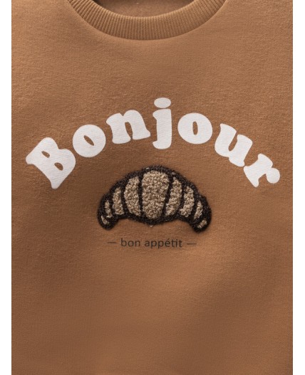 Джемпер песочный +печать